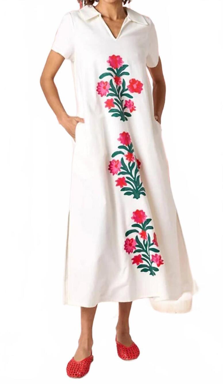 NEW CROSBY BY MOLLIE BURCH franny midi dress in ivory embroidery